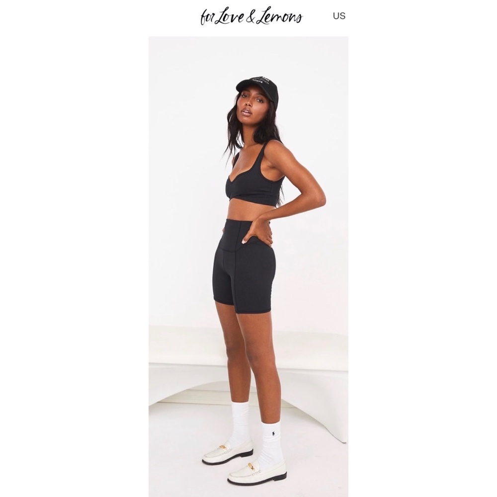 For Love & Lemons Black Bike Shorts - Picture 2 of 6